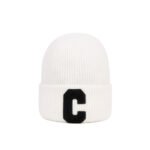 Celine Initial Beanie White