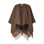 Fendi Poncho Brown Wool And Cashmere Poncho Fxx723Aqcwf0Qe1