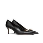 Valentino Garavani Vlogo Patent Leather Slingback Pump Black