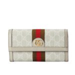 Gucci Ophidia Continental Wallet White Gg Supreme 19Cm