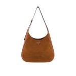 Prada Suede Hobo Bag Brown 34Cm 1Bc181 2C4S F0324
