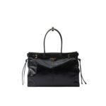 Prada Bonnie Extra Large Leather Handbag Black 38Cm 1BA439 2CYR F0002 V OOO