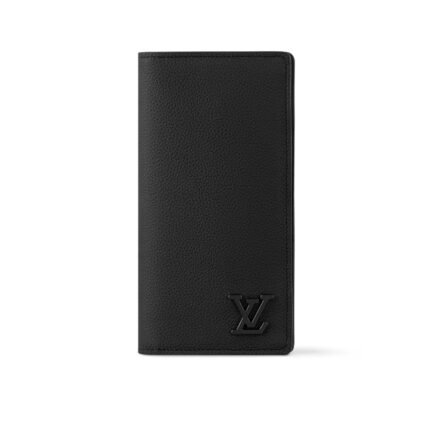 Louis Vuitton Brazza Wallet Lv Aerogram Black 19Cm M69980