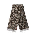 Loewe Anagram Wool Scarf Black