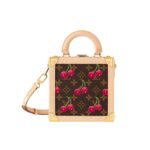 Louis Vuitton X Takashi Murakami Mini Square Trunk Cherry Monogram Brown 17Cm M14040
