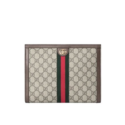 Gucci Ophidia Pouch Beige Gg Supreme Canvas 26Cm 625549 96Iwg 8745