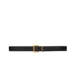 Saint Laurent Cassandre Belt With Square Buckle In Smooth Leather 634437Boo0W1000