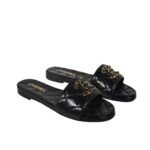 Chanel 23P Quilted Cc Chain Mule Sandal Black G39954 X56940 94305