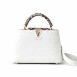 Louis Vuitton Capucines BB White And Python Trim 27cm