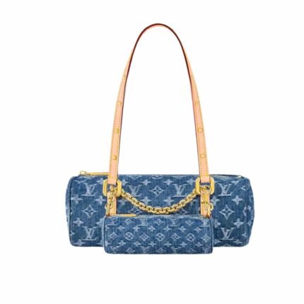 Louis Vuitton Papillon Monogram Denim Blue 29Cm M46830