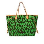 Louis Vuitton Neverfull Mm Tote Bag Monogram Graffiti Green 33Cm M93703