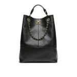 Chanel Shopping Bag Gold Tone Metal Black 33Cm AS5635 B20829 94305