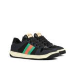 Gucci Women Screener Sneaker Black Leather 840305 FAES7 1059