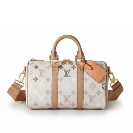 Louis Vuitton Keepall Bandoulière 25 Monogram Beige 25Cm