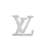 Louis Vuitton Crystal Brooch Silver