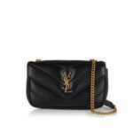Saint Laurent Loulou Mini In Matelassé Black 20Cm