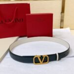Valentino Garavani VLogo Signature Reversible Belt Black - Image 2
