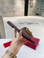 Valentino Garavani Vlogo Signature Slide Sandal Brown - Image 3