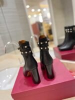 Valentino Garavani Rockstud Grainy Calfskin Ankle Boot Black 3W2S0P62Vce 0No - Image 2