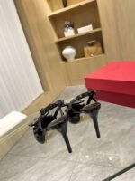 Valentino Rockstud Bow 100 Patent Slingback Pump Black Ws0Ib8Ixh0No - Image 5
