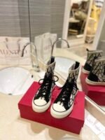 Valentino Garavani Toile Iconographe Socks Sneaker White - Image 7