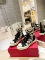 Valentino Garavani Toile Iconographe Socks Sneaker White - Image 8