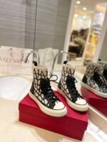 Valentino Garavani Toile Iconographe Socks Sneaker White - Image 9