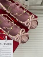 Valentino Garavani Rockstud Satin Ballerina Water Lilac 3W2S0Hb6Swh 6E0 - Image 4