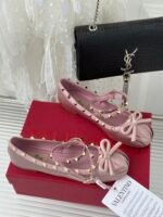 Valentino Garavani Rockstud Satin Ballerina Water Lilac 3W2S0Hb6Swh 6E0 - Image 8