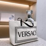 Versace Canvas Tote Bag White 36cm - Image 2