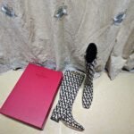 Valentino Vlogo Type Boot In Toile Iconographe Beige Black 2W2S0Ft9Ebh6Zn - Image 2