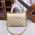Chanel Flap Bag With Top Handle 25Cm Beige - Image 3