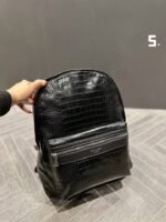 Saint Laurent City Backpack In Crocodile-Embossed Leather Black 534967Dze2F1000 - Image 6