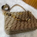 Fendi Olock Zip Dove Brown Tapestry Fabric Bag 8Br805Alfvf1Iqu - Image 6