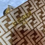 Fendi Olock Zip Dove Brown Tapestry Fabric Bag 8Br805Alfvf1Iqu - Image 7