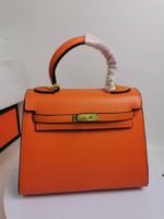 Hermes Kelly Orange Sellier Rouge Epsom Gold Hardware 25Cm - Image 2