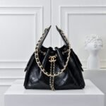Super Vip 1:1 – Chanel 25 Small Handbag Gold Tone Metal Black 26Cm AS5311 B20304 94305 - Image 2