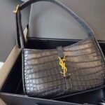 Saint Laurent Le 5 À 7 Croccodile Black 25Cm - Image 2