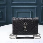 Saint Laurent Envelope Small Mirror Effect Black 21Cm - Image 2