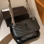 Saint Laurent Niki Baby In Vintage Brushed Palladium Black 22cm - Image 2