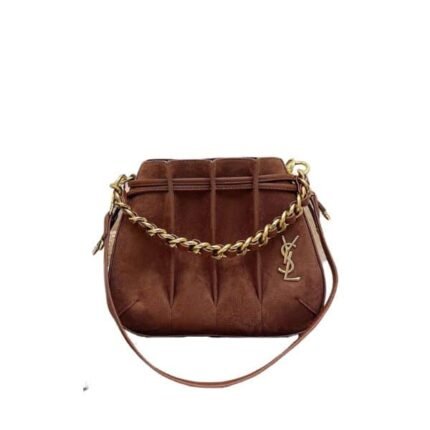 Saint Laurent Bucket Bag Brown 23Cm