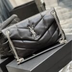 Saint Laurent Puffer Medium Black 35Cm 5774751EL001000 - Image 3