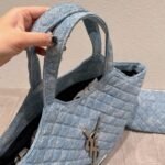 Saint Laurent Icare Maxi Shopping Bag Blue 40cm - Image 3