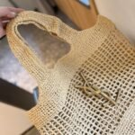 Saint Laurent Icare In Raffia Naturel And Brown Gold 36cm - Image 3