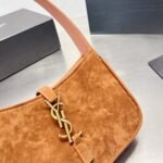 Saint Laurent Le 5 À 7 Suede Brown 25Cm - Image 3