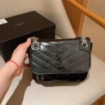 Saint Laurent Niki Baby In Vintage Brushed Palladium Black 22cm - Image 3