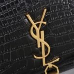 Saint Laurent Kate Medium Tassel In Crocodile Black 24cm - Image 3