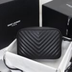 Saint Laurent Lou Camera Bag Matte Black Metal 23Cm - Image 4