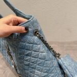 Saint Laurent Icare Maxi Shopping Bag Blue 40cm - Image 5