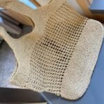 Saint Laurent Icare In Raffia Naturel And Brown Gold 36cm - Image 5